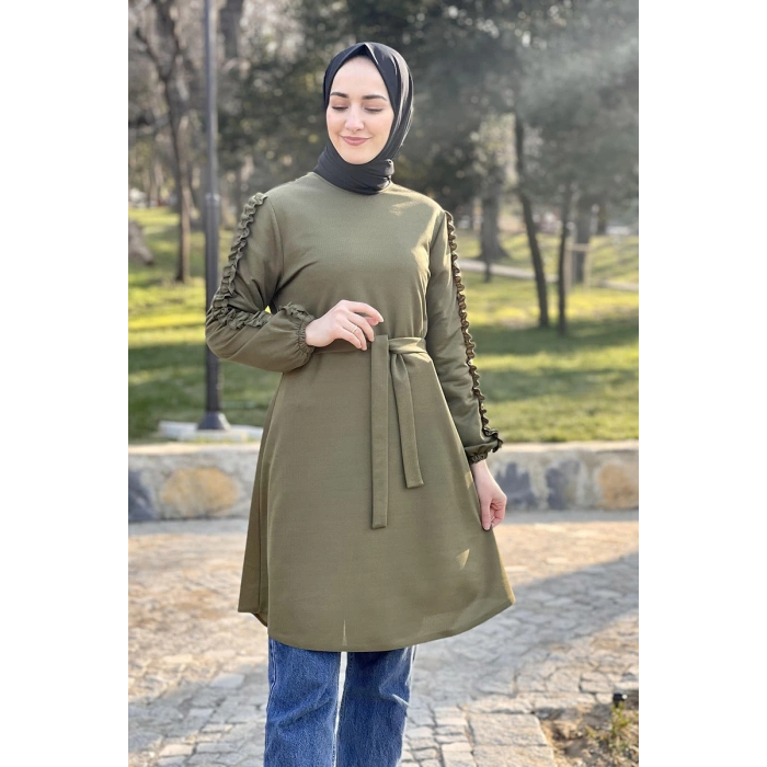 Moda Çizgi Desenli Tunik