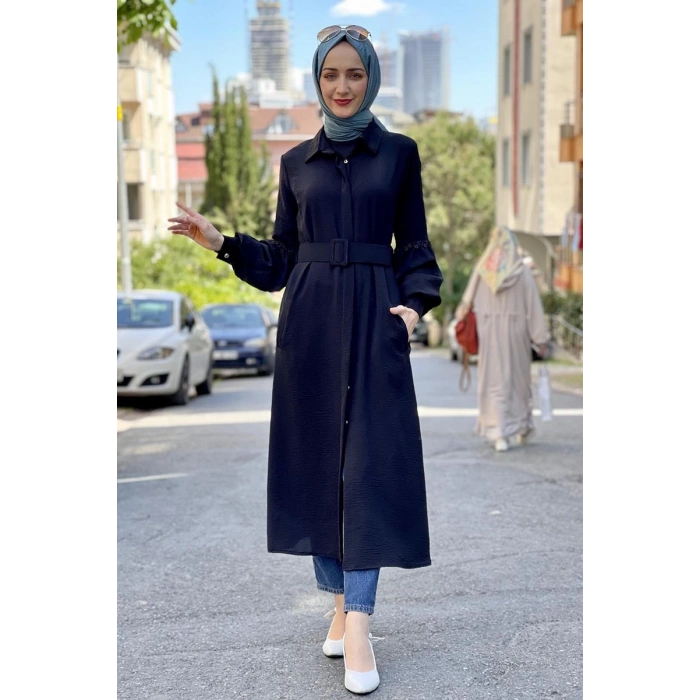 Moda Çizgi Desenli Tunik