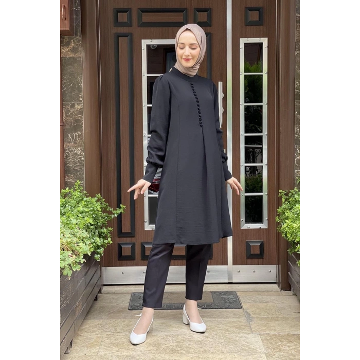 Moda Çizgi Desenli Tunik