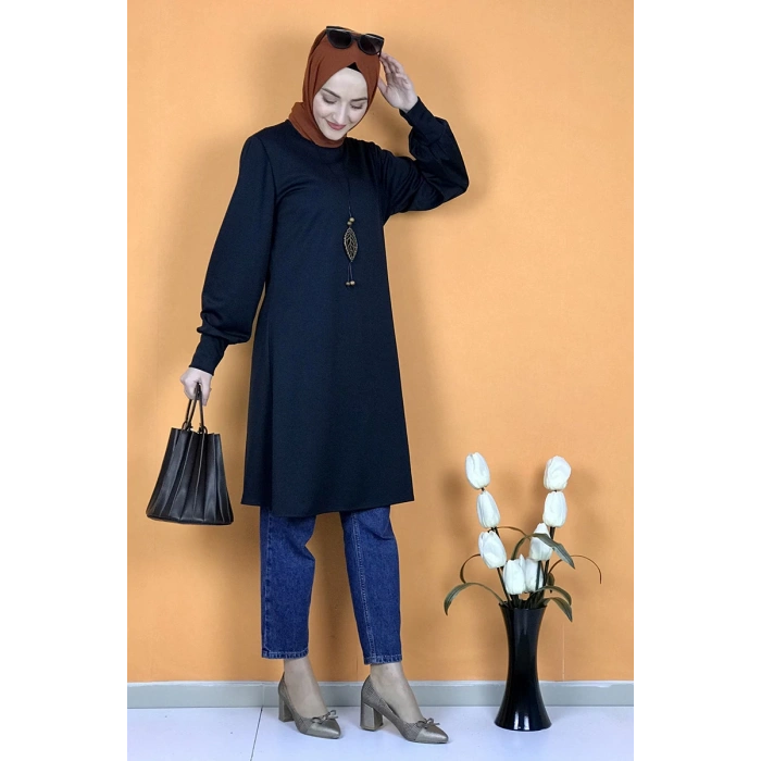 Moda Çizgi Desenli Tunik