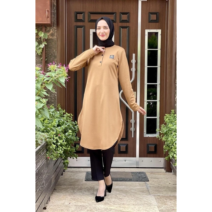 Moda Çizgi Desenli Tunik