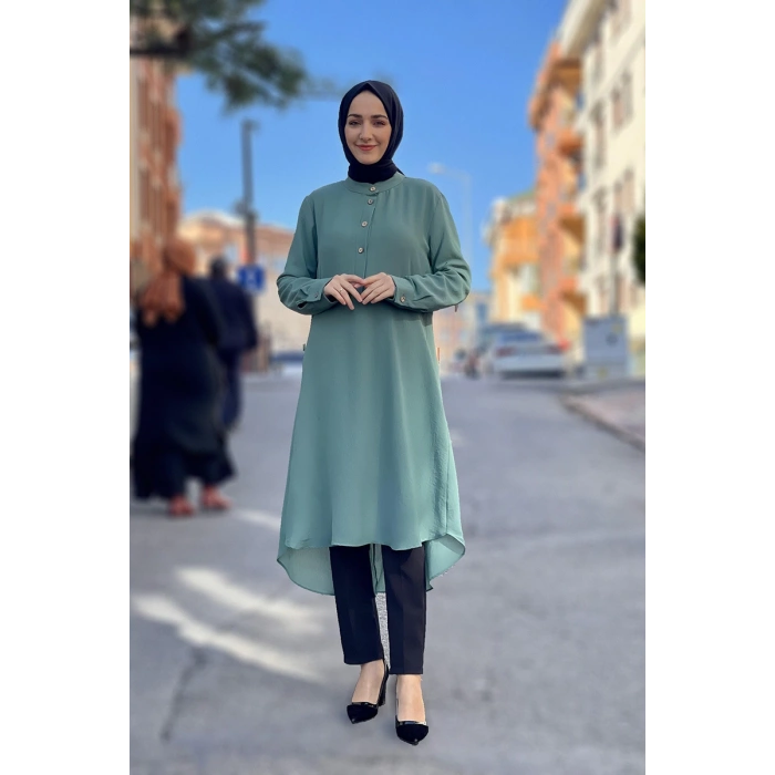 Moda Çizgi Desenli Tunik