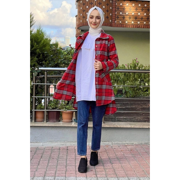 Moda Çizgi Desenli Tunik