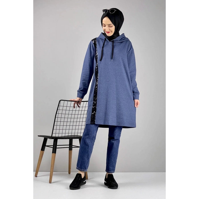 Moda Çizgi Desenli Tunik