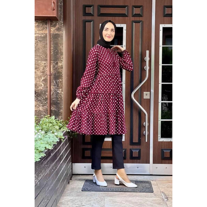 Moda Çizgi Desenli Tunik