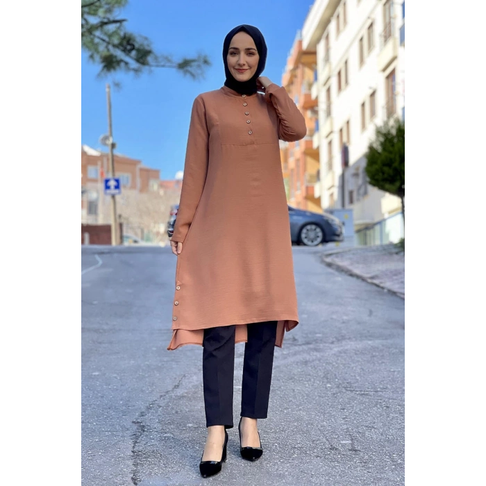 Moda Çizgi Desenli Tunik