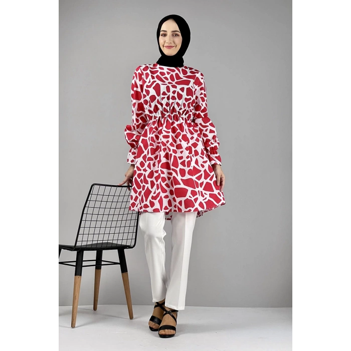 Moda Çizgi Desenli Tunik