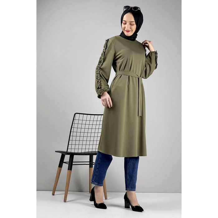 Moda Çizgi Desenli Tunik