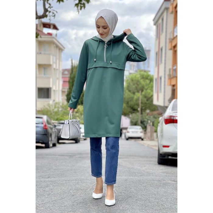 Moda Çizgi Desenli Tunik