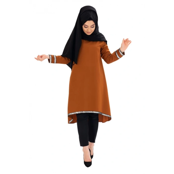 Moda Çizgi Desenli Tunik