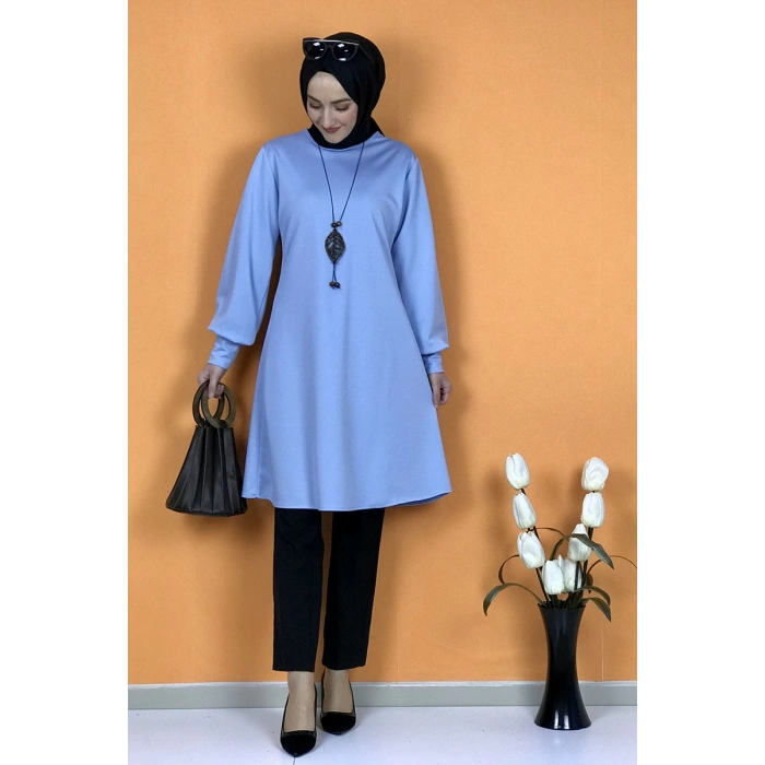 Moda Çizgi Desenli Tunik