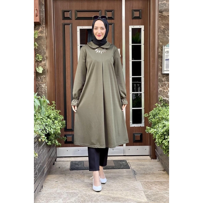 Moda Çizgi Desenli Tunik