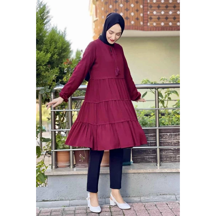 Moda Çizgi Desenli Tunik