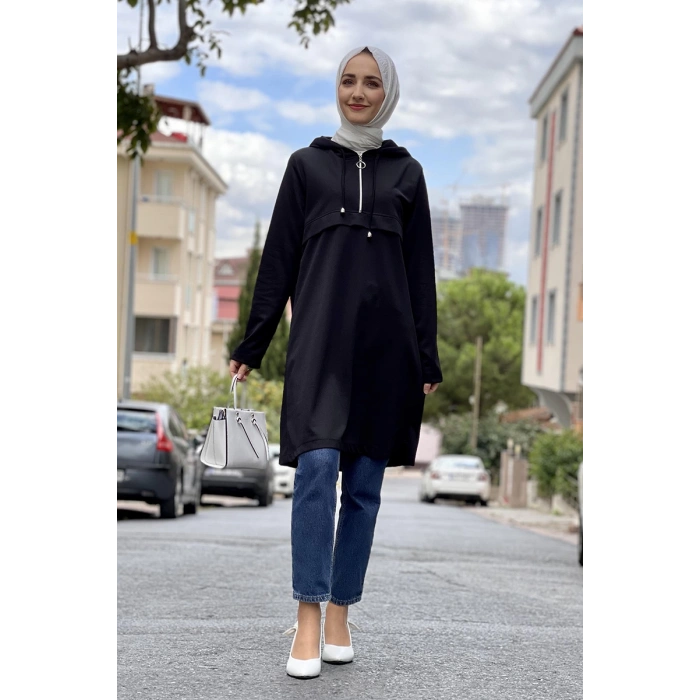 Moda Çizgi Desenli Tunik