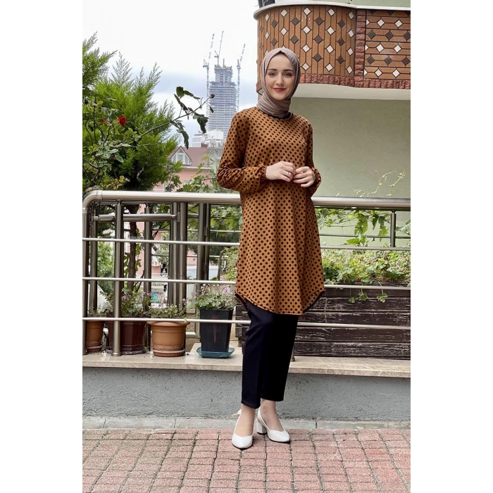 Moda Çizgi Desenli Tunik