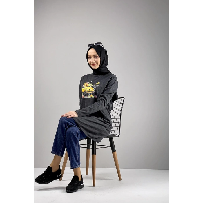 Moda Çizgi Desenli Tunik