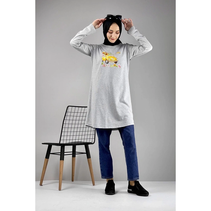 Moda Çizgi Desenli Tunik