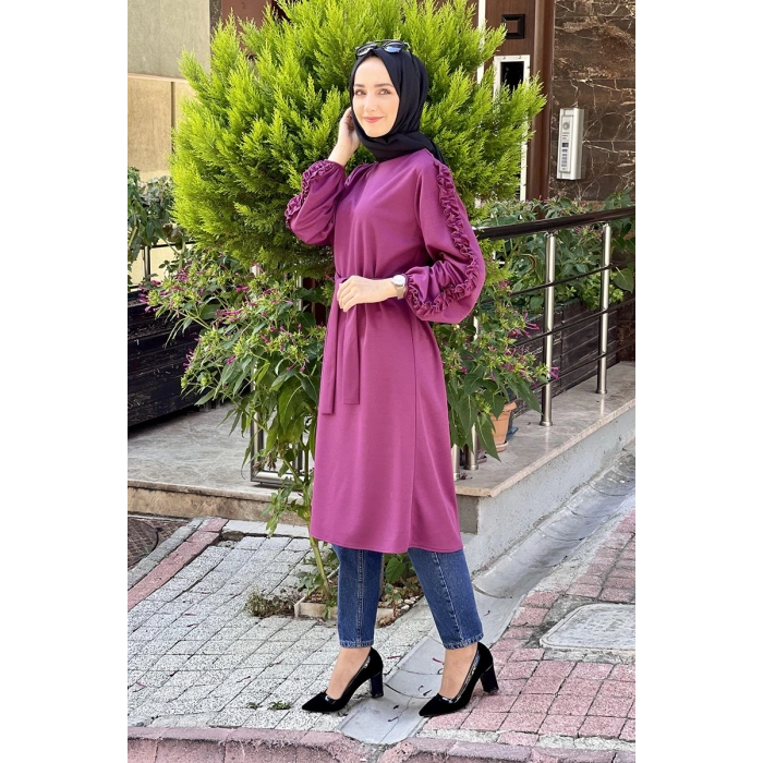 Moda Çizgi Desenli Tunik