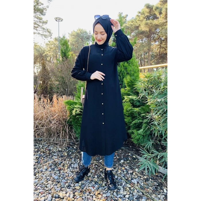 Moda Çizgi Desenli Tunik