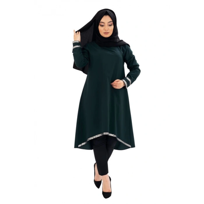 Moda Çizgi Desenli Tunik