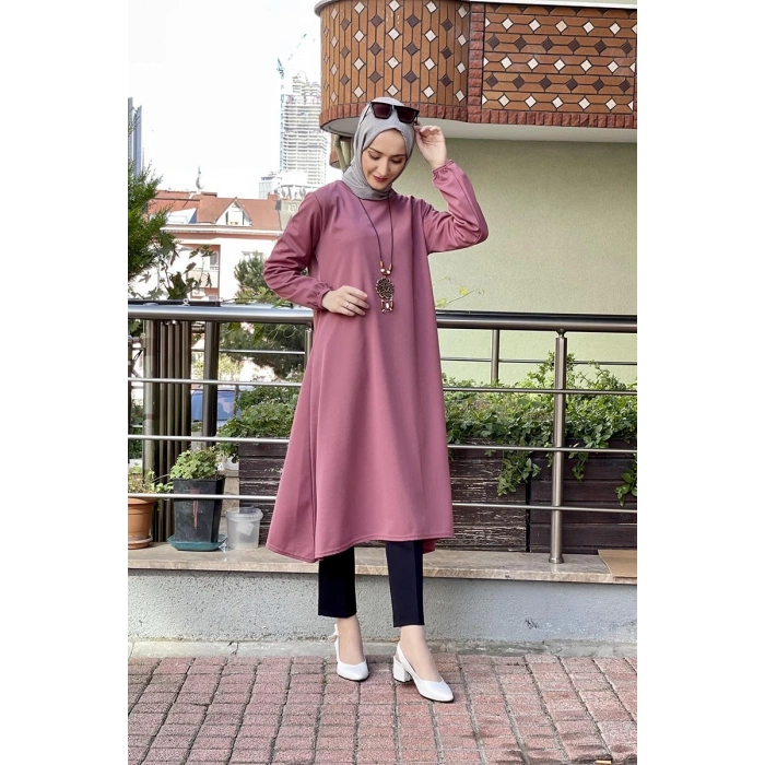 Moda Çizgi Desenli Tunik