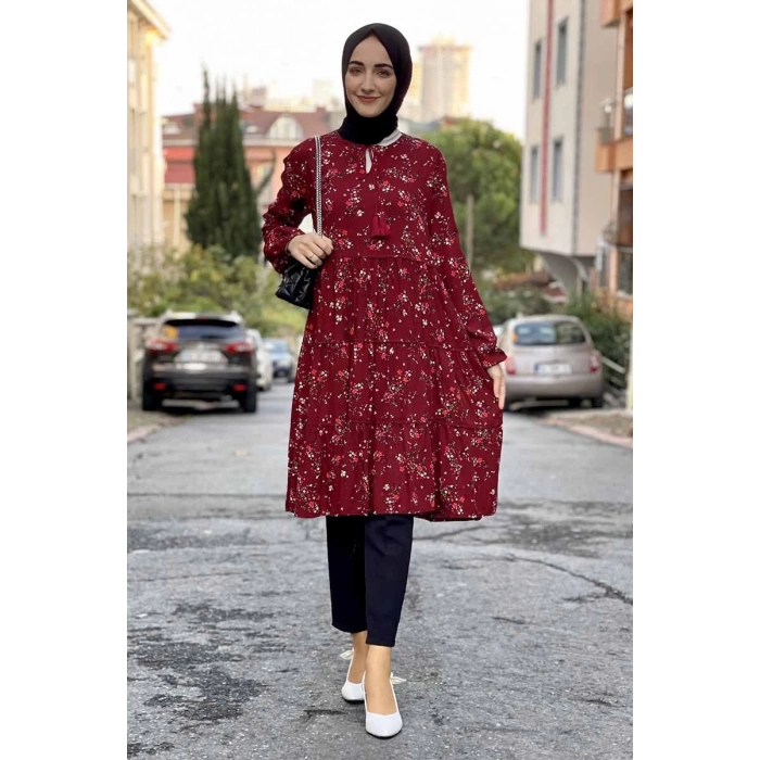 Moda Çizgi Desenli Tunik