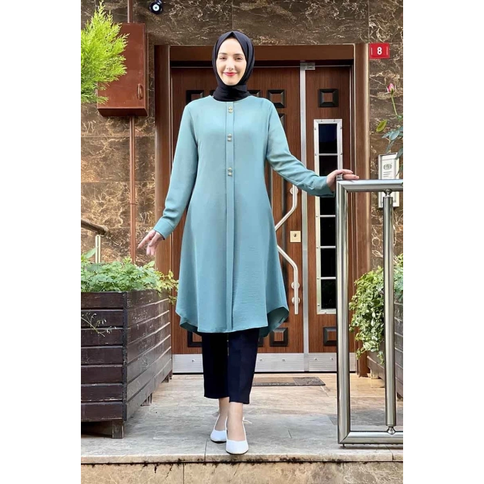 Moda Çizgi Desenli Tunik