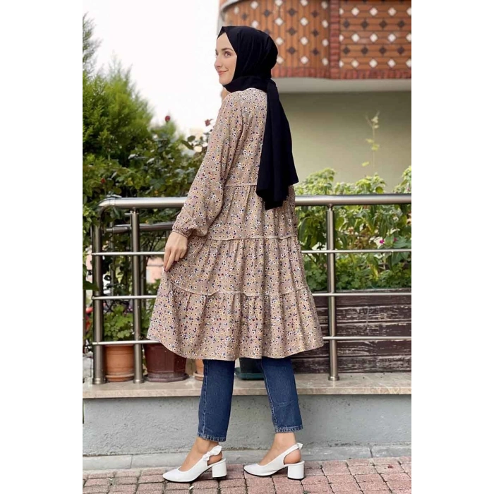 Moda Çizgi Desenli Tunik