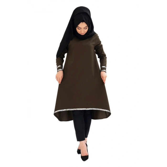 Moda Çizgi Desenli Tunik