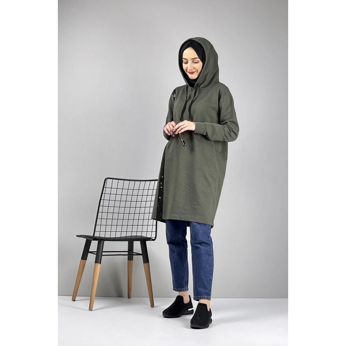 Moda Çizgi Desenli Tunik