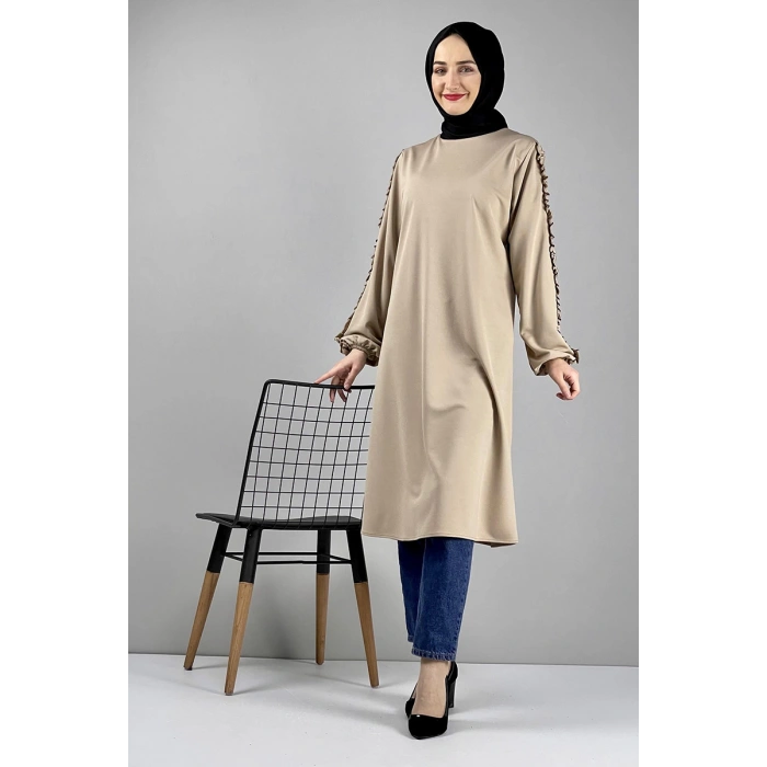 Moda Çizgi Desenli Tunik