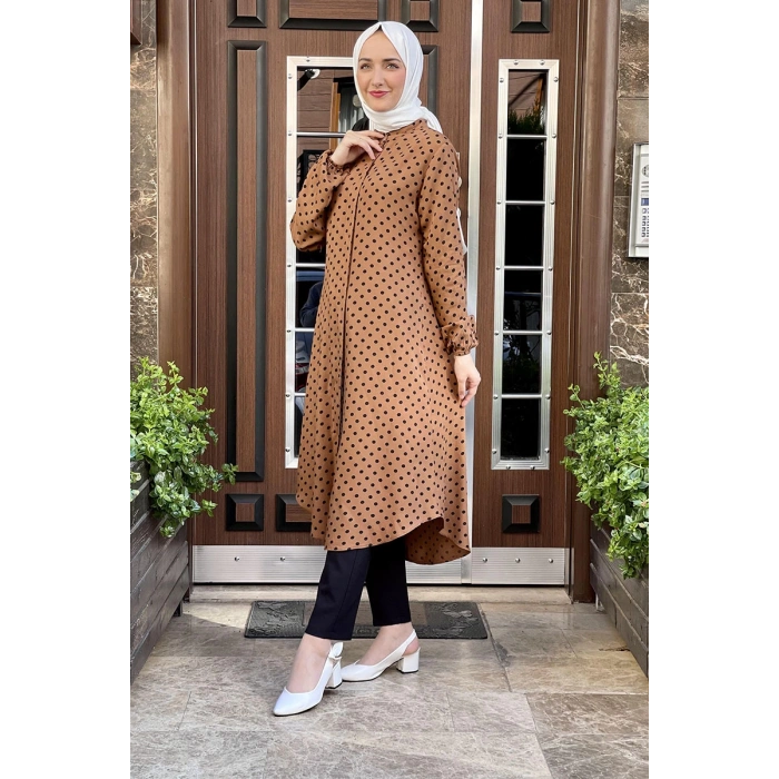 Moda Çizgi Desenli Tunik