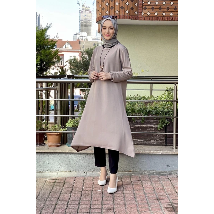 Moda Çizgi Desenli Tunik