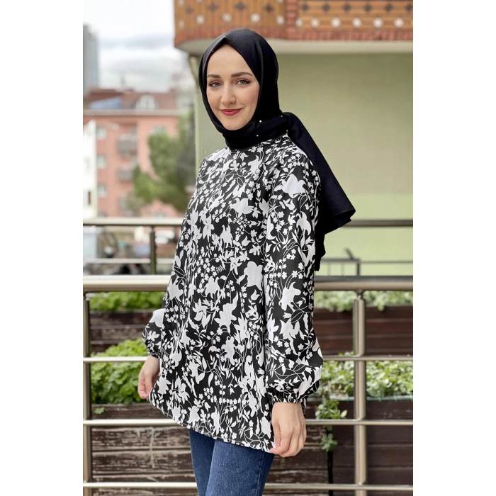 Moda Çizgi Desenli Tunik