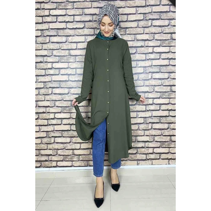 Moda Çizgi Desenli Tunik