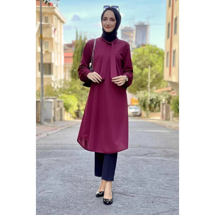 Moda Çizgi Desenli Tunik