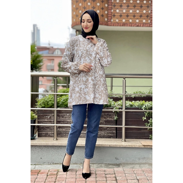 Moda Çizgi Desenli Tunik