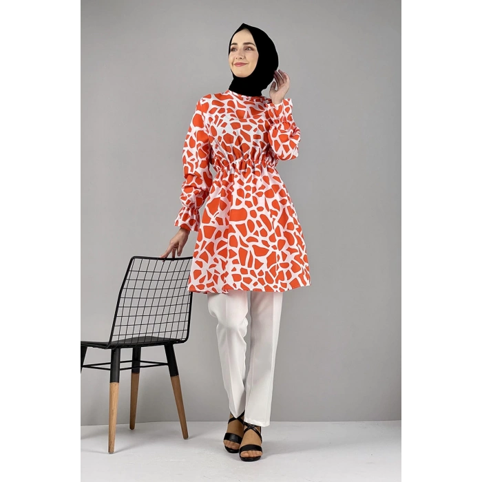 Moda Çizgi Desenli Tunik