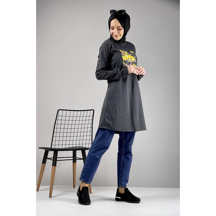 Moda Çizgi Desenli Tunik