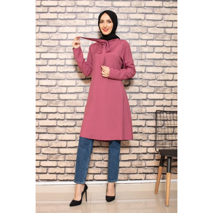 Moda Çizgi Desenli Tunik