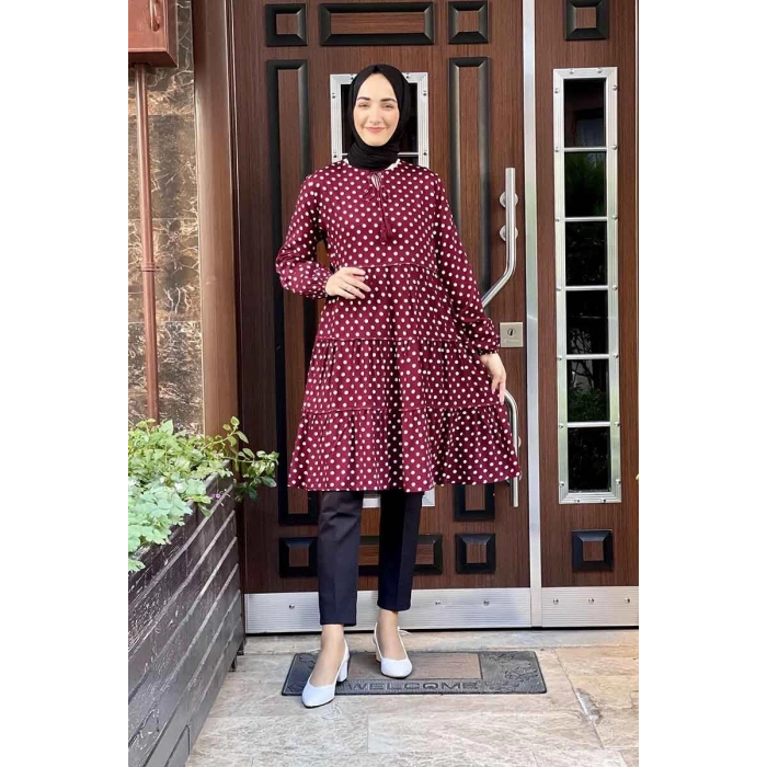 Moda Çizgi Desenli Tunik