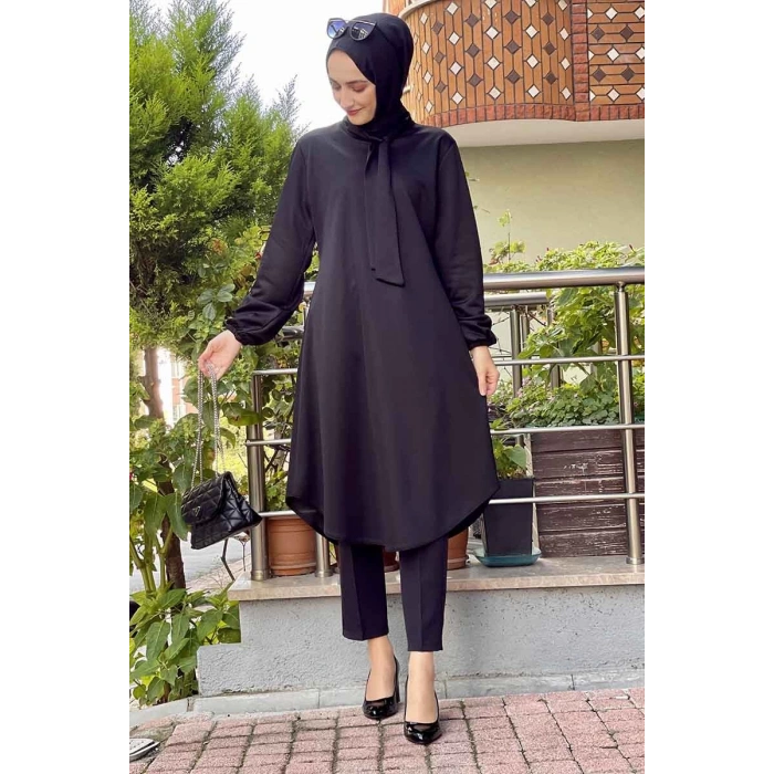 Moda Çizgi Desenli Tunik