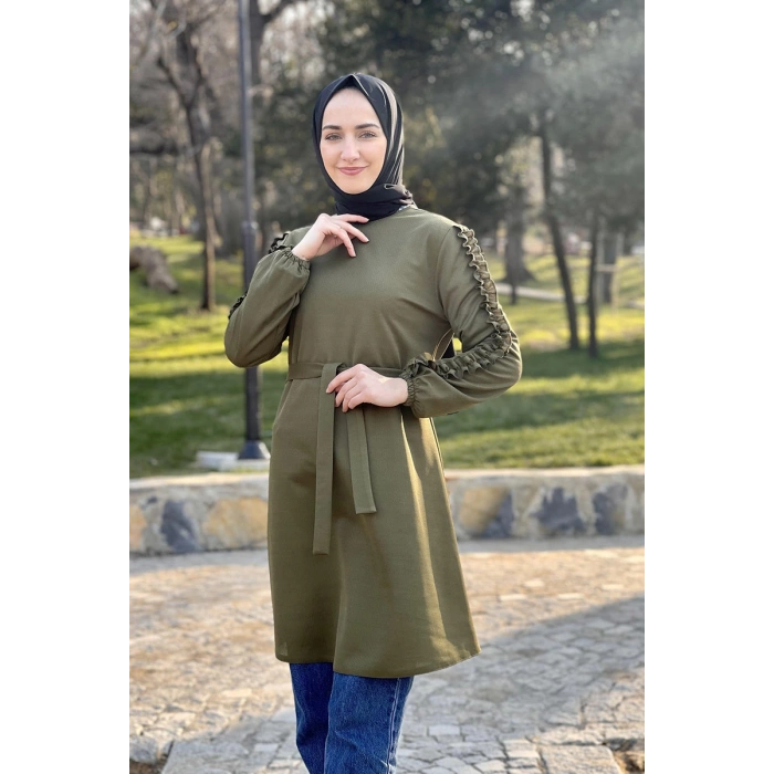 Moda Çizgi Desenli Tunik