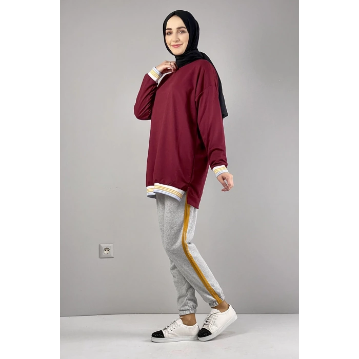 Moda Çizgi Desenli Tunik