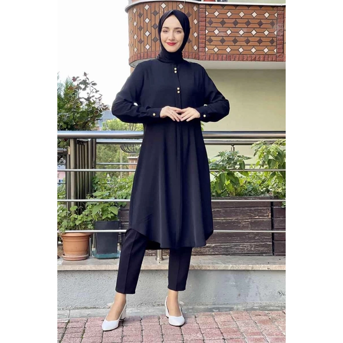 Moda Çizgi Desenli Tunik