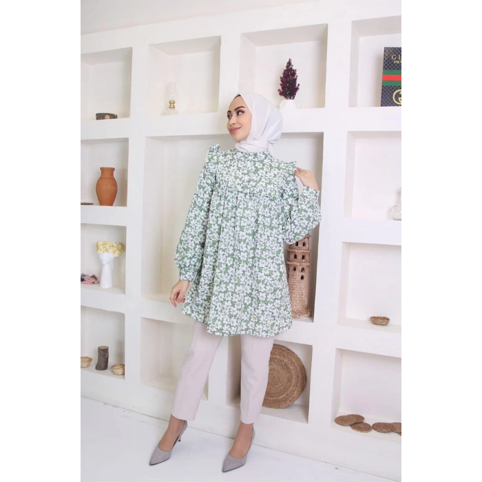 Moda Çizgi Desenli Tunik