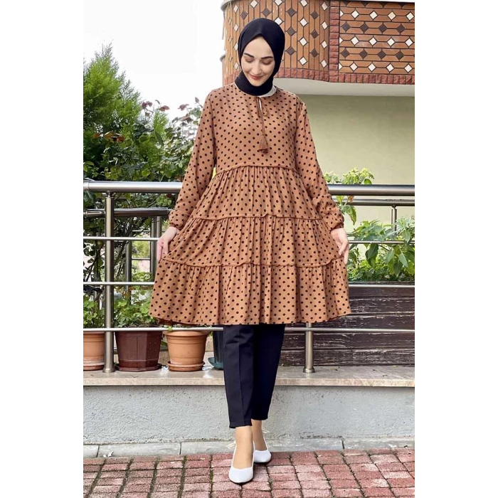 Moda Çizgi Desenli Tunik