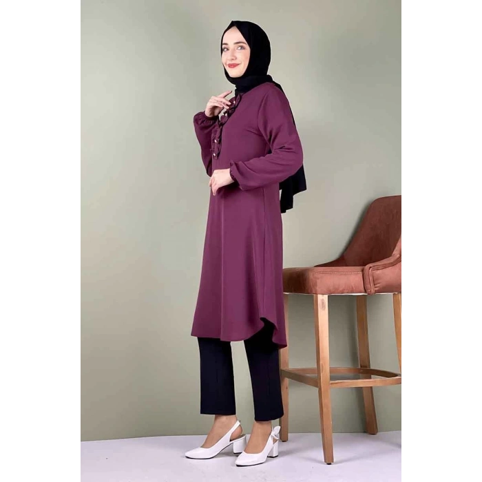 Moda Çizgi Desenli Tunik