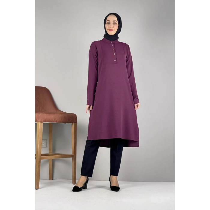 Moda Çizgi Desenli Tunik