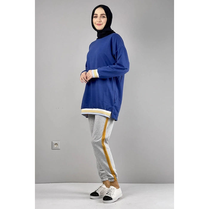 Moda Çizgi Desenli Tunik